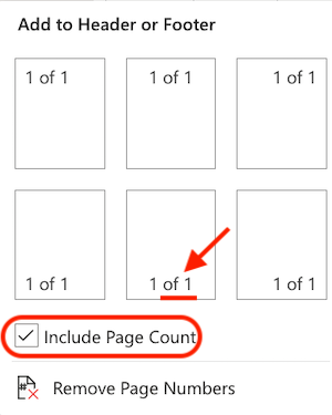 Include Page Count